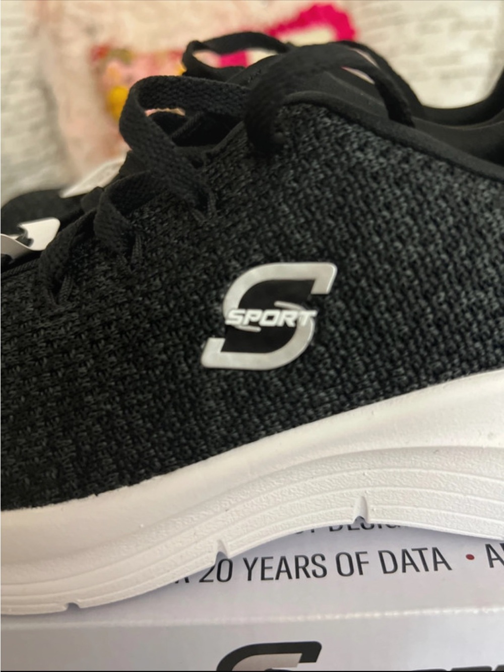 Skechers Black Knit Lace-Up Sport Sneakers (Arch fit) - Picture 5 of 10